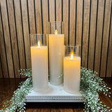 Glass Jar Moving Flame Candles