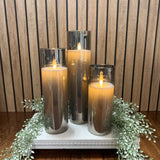 Glass Jar Moving Flame Candles