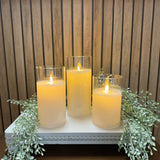 Glass Jar Moving Flame Candles
