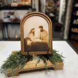 Arch Top Nativity Framed Art: 8.25x11"