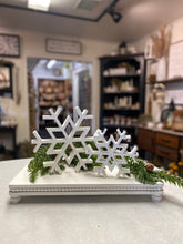 Load image into Gallery viewer, White Wood Snowflakes | Set of 2
