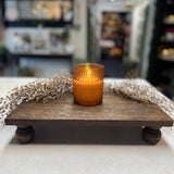 4" Sienna Dotted Glass 3D Flame Candle