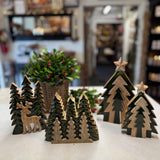 Green Wood Trees with Cut Out Trees