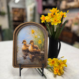 Arch Top Spring Ducklings Framed Art: 6x8"