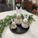 Wildflower Ceramic Bunny Set