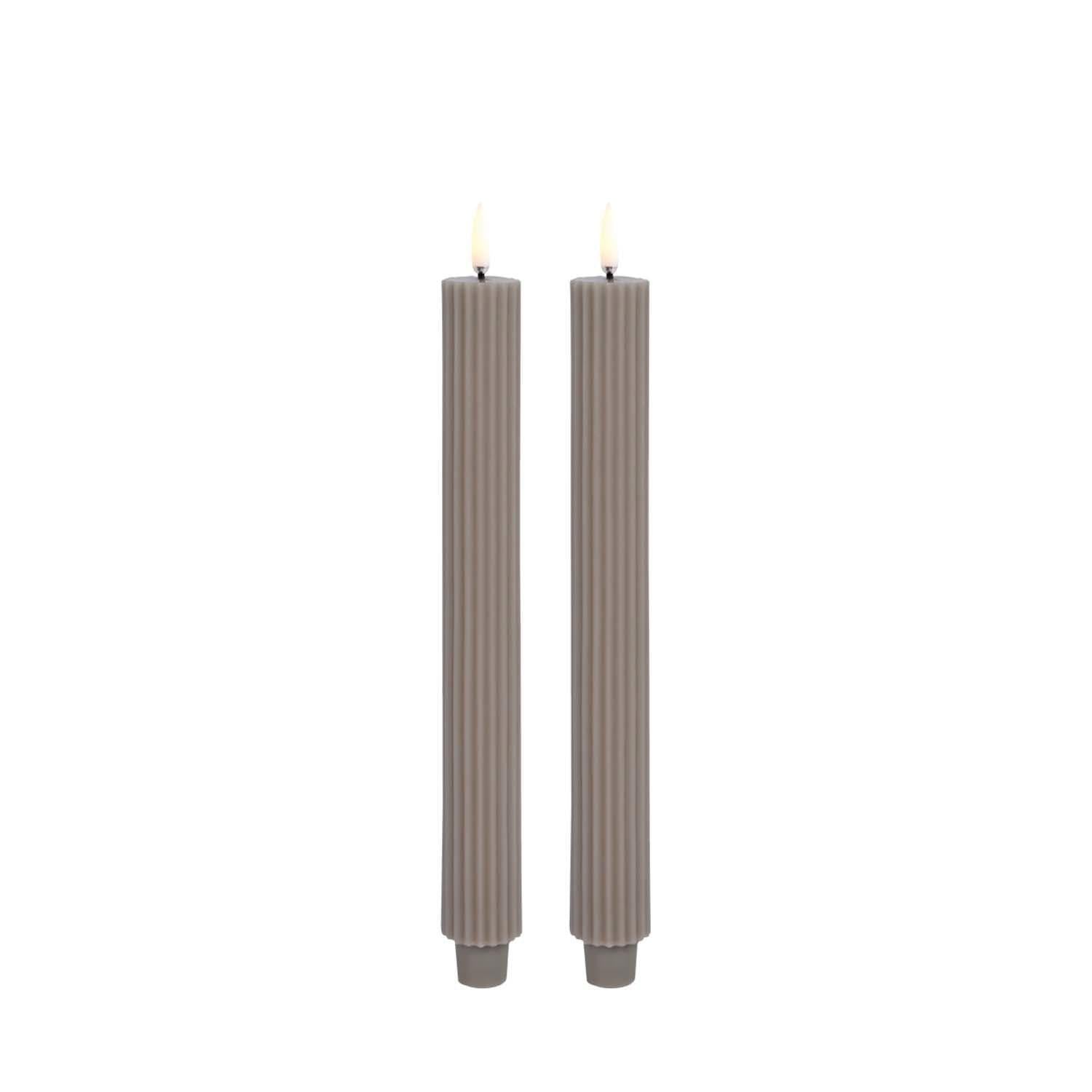 Uyuni Grooved Taper Candle