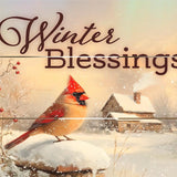 Winter Blessings Cardinal - Pallet Sign
