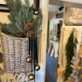 Green Velvet Bell Hanger