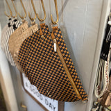 Westlyn Woven Crossbody Bag - Checkered Coffee