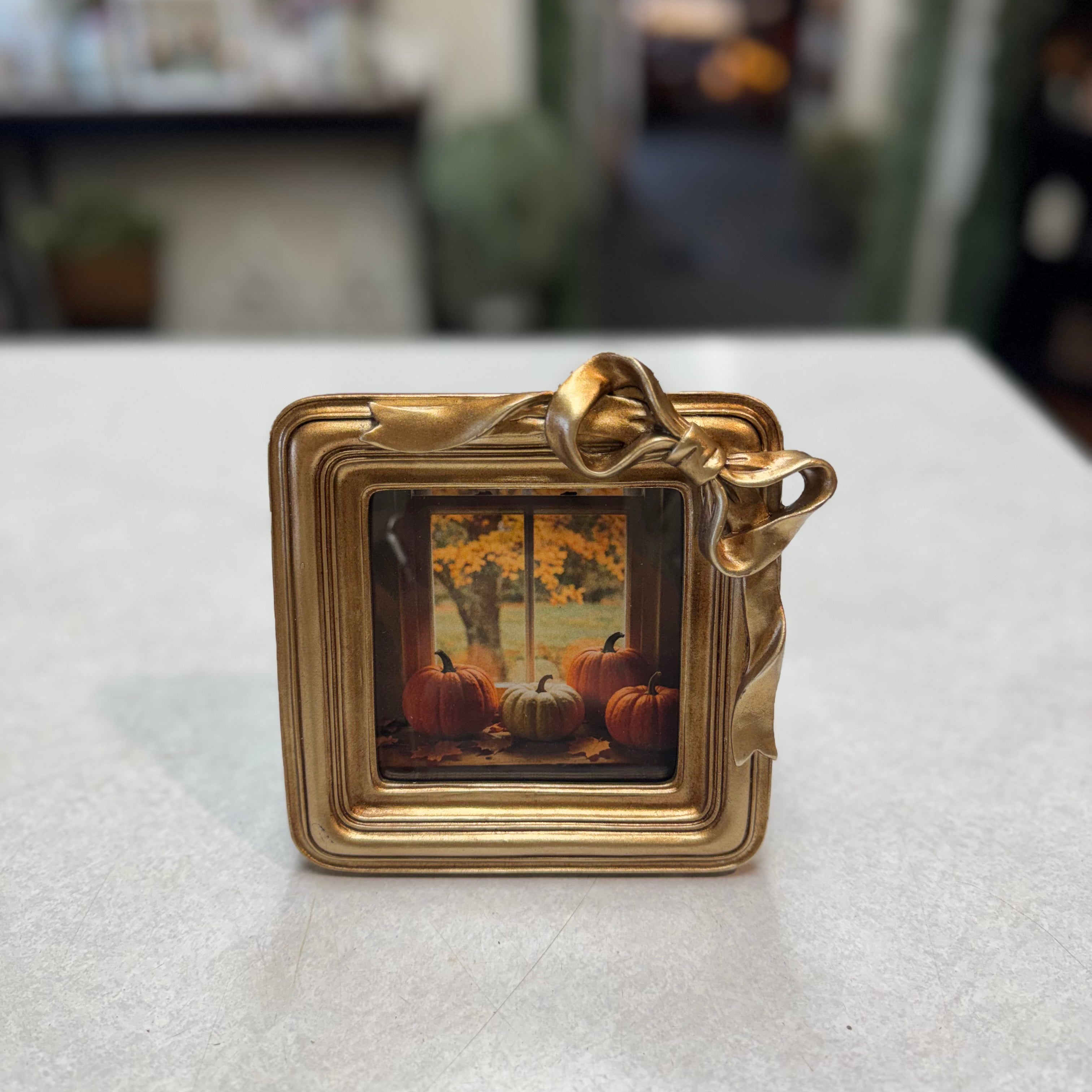 Square Gold Bow Frame