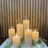 Glass Jar Moving Flame Candles