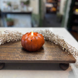 3.5” Orange Short Pumpkin Candle