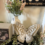 Whitewashed Standing Butterflies | 2 assorted