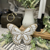 Whitewashed Standing Butterflies | 2 assorted