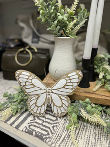Whitewashed Standing Butterflies | 2 assorted