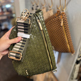 Westlyn Woven Crossbody Bag - Olive