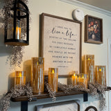 Amber Glass Jar Candle Set | 3" diameter