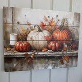 Autumn Pumpkin Florals - Pallet Sign