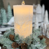 Deer and House Fountain Candle