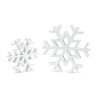 Load image into Gallery viewer, White Wood Snowflakes | Set of 2
