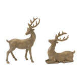 Mini Bronze Deer | Set of 2