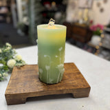 Green Daisy Fountain Candle