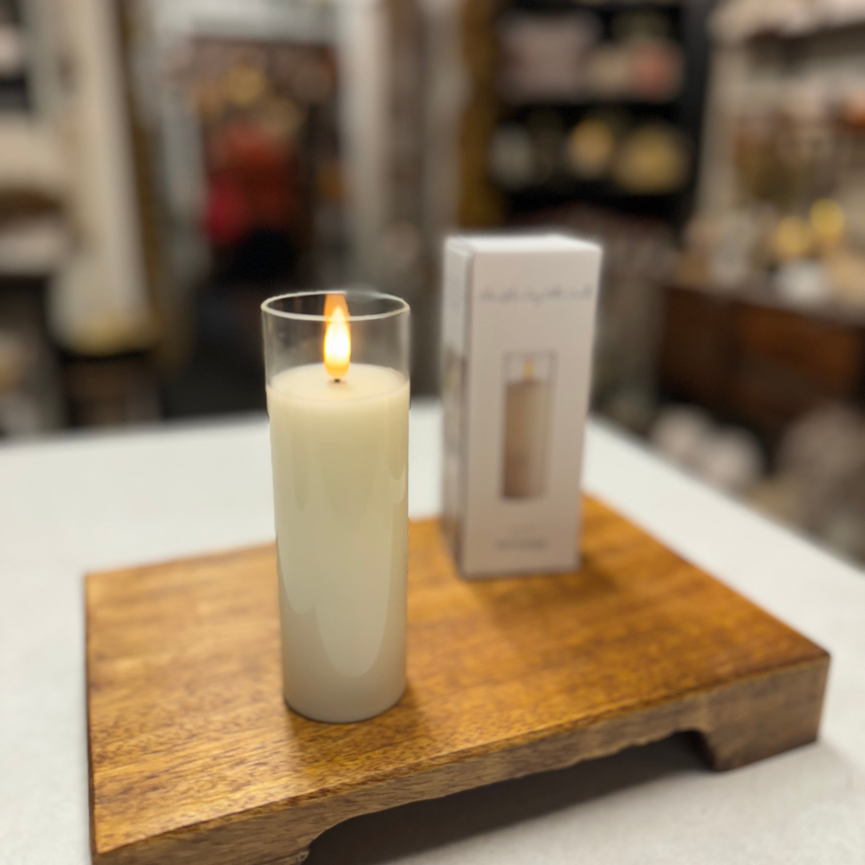 Glass Ivory Pillar Candle | 4 sizes