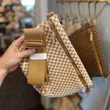 Westlyn Woven Crossbody Bag - Checkered Tan