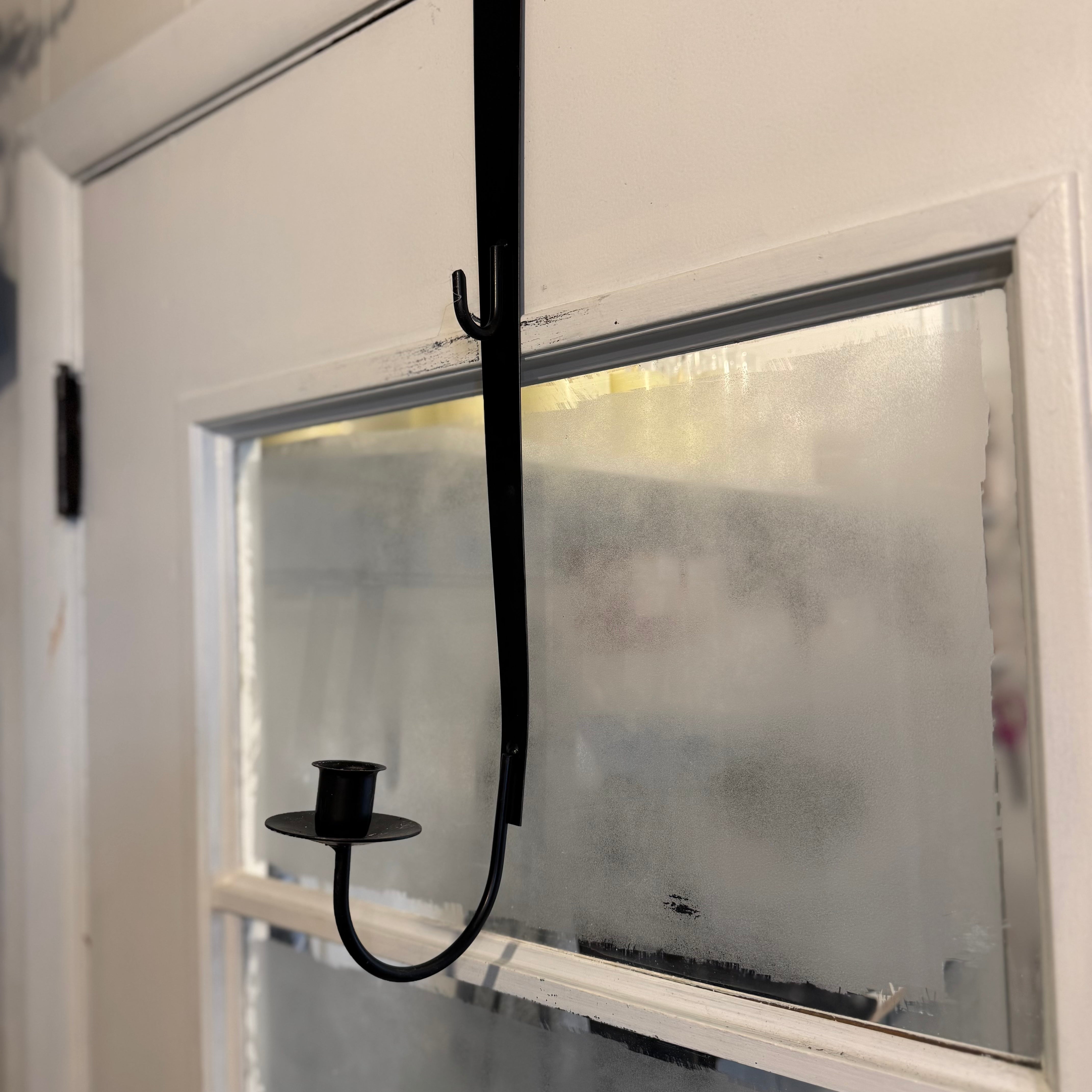 Over the Door - Wreath and Taper Candle Holder