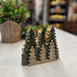 Green Wood Trees with Cut Out Trees