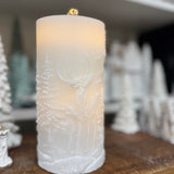 Deer and House Fountain Candle