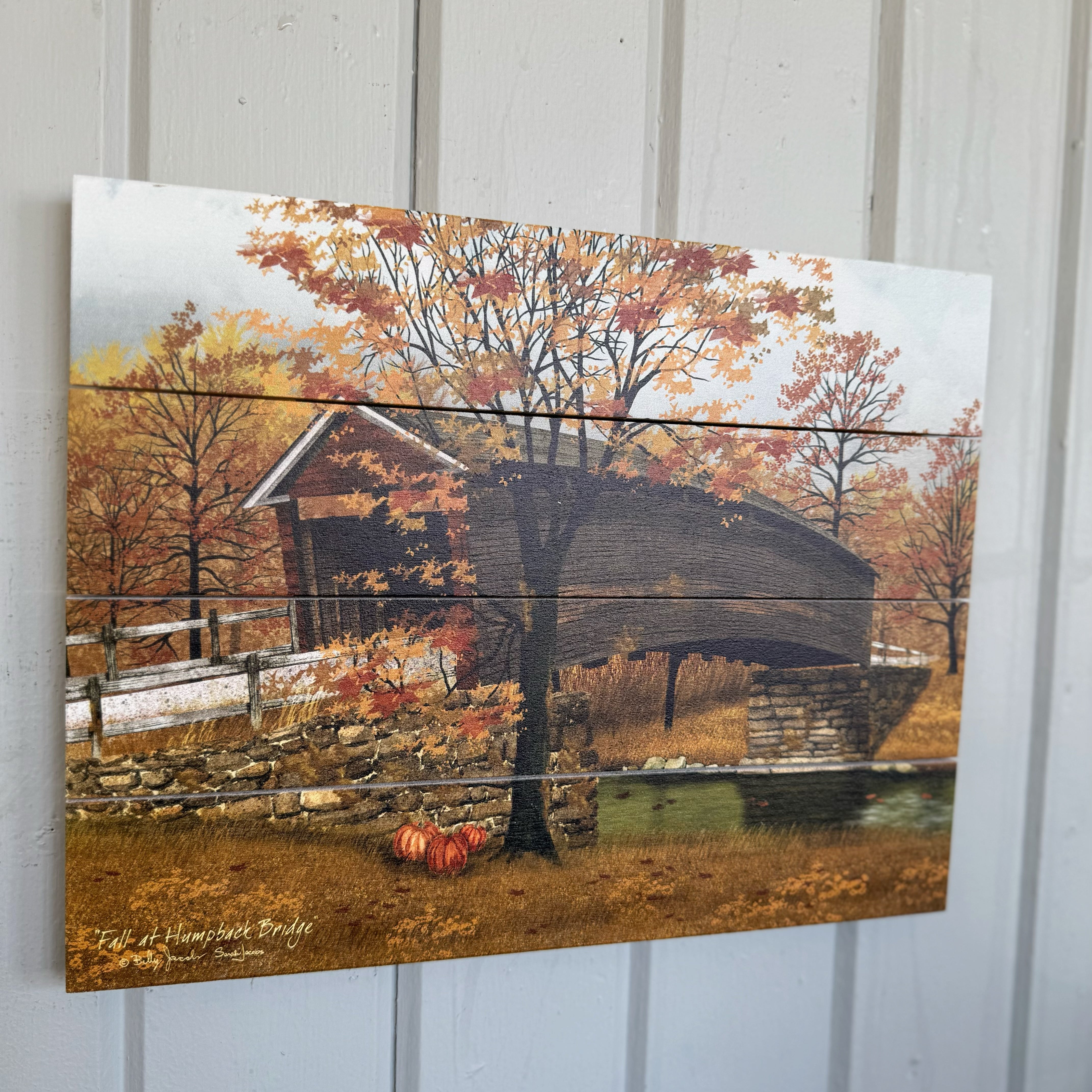 Fall at Humpback Bridge - Pallet Sign