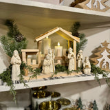 5” White Carved Nativity