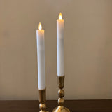 White Moving Flame Taper Candle Set | 2 sizes