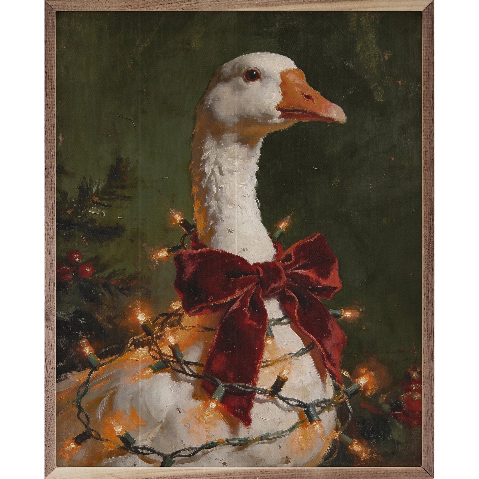 Christmas Goose with Bow