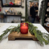 4" Red Dotted Glass 3D Flame Candle