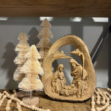 Nativity Scene in Log