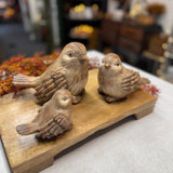 Wood Look Birds  | Set of 3