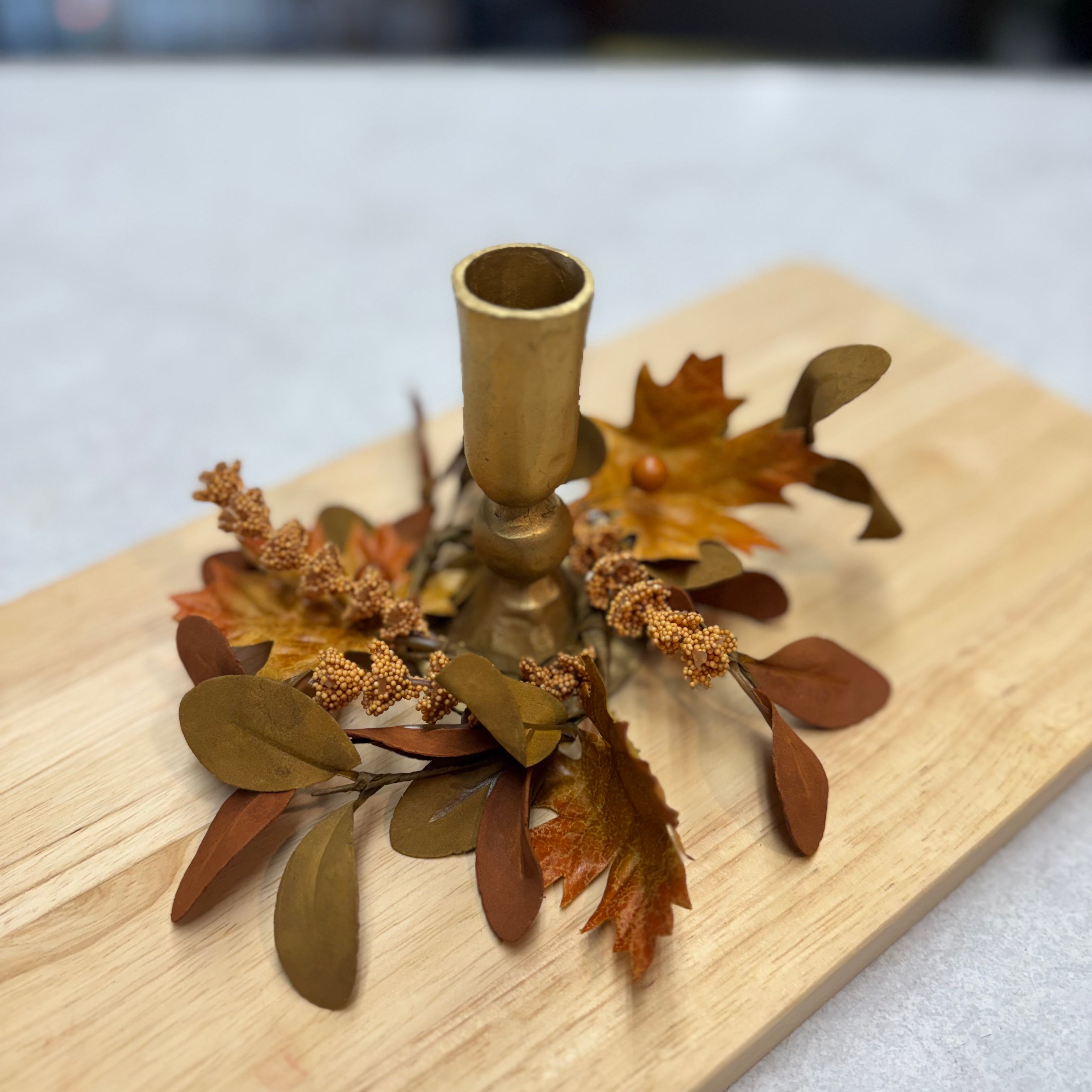 1” Maple Leaf Mix Candle Ring
