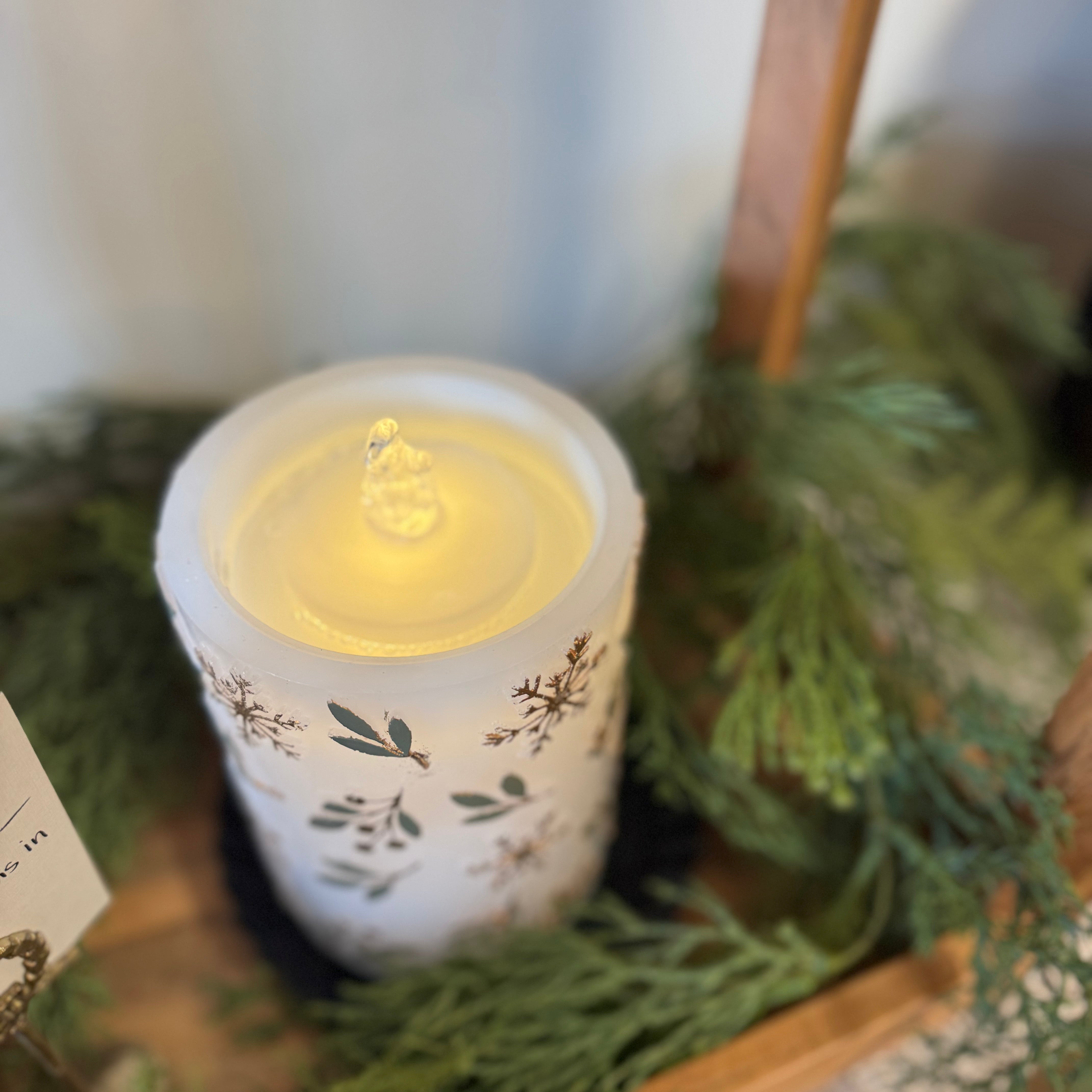 Gold Snowflake and Branch Fountain