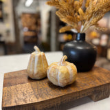Carved Wood Look Pumpkins | 2 Styles