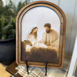 Arch Top Nativity Scene Framed Art: 8.25x11"