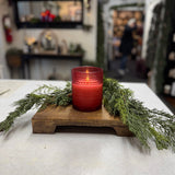 5” Red Dotted Glass 3D Flame Candle