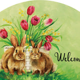 Green Rabbits - Outdoor Plaque