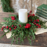 Emerald Falls w/ Berry Candle Ring | 4”
