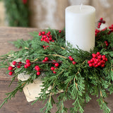 Emerald Falls w/ Berry Candle Ring | 4”