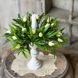 Teacup Tulip Candle Ring | 1" | Cream