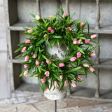 Teacup Tulip Candle Ring | 4” | Pink