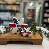 Patriotic Wooden Flowers | 2 sizes