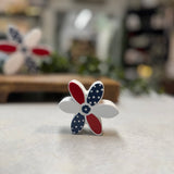 Patriotic Wooden Flowers | 2 sizes